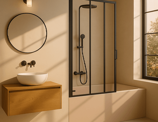 Installation d'un pare-baignoire format standard